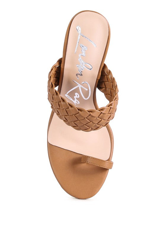 HIGH PERKS WOVEN STRAP TOE RING SANDALS - lolaluxeshop