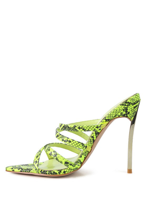 NIGHTCLUB HIGH HEELED NEON ANIMAL SANDALS - lolaluxeshop