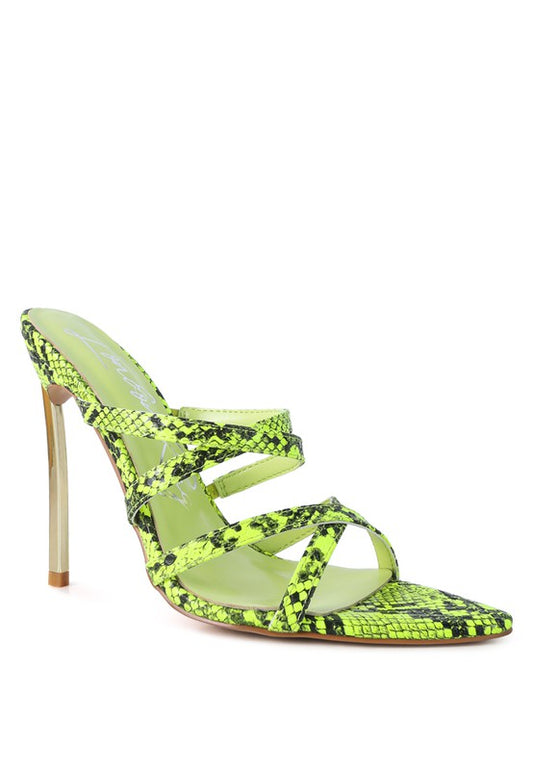 NIGHTCLUB HIGH HEELED NEON ANIMAL SANDALS - lolaluxeshop