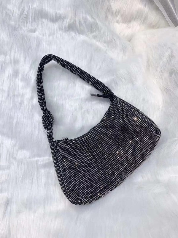 RHINESTONE SIMPLE SHOULDER BAG - LOLA LUXE