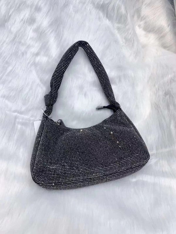 RHINESTONE SIMPLE SHOULDER BAG - LOLA LUXE