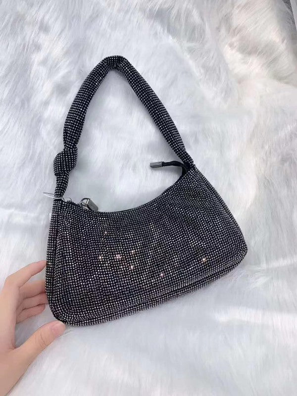 RHINESTONE SIMPLE SHOULDER BAG - LOLA LUXE