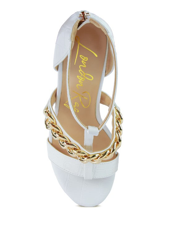 BONITA METAL CHAIN ZIP UP SANDAL - lolaluxeshop