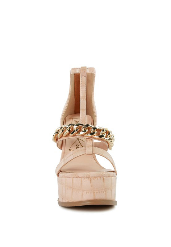 BONITA METAL CHAIN ZIP UP SANDAL - lolaluxeshop