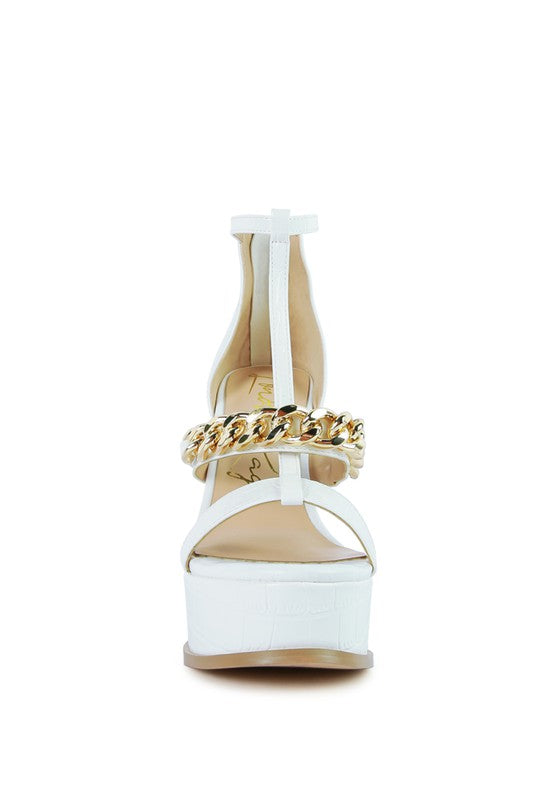 BONITA METAL CHAIN ZIP UP SANDAL - lolaluxeshop