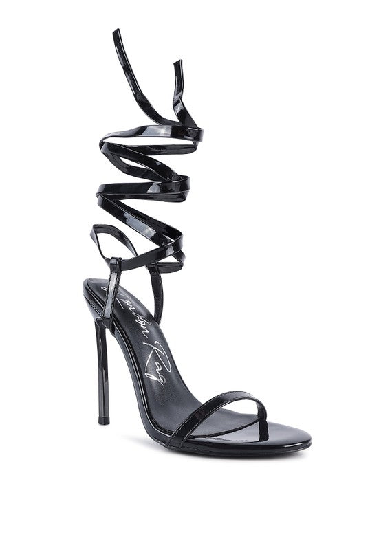 SMACKER STILETTO LACE UP SANDAL - lolaluxeshop