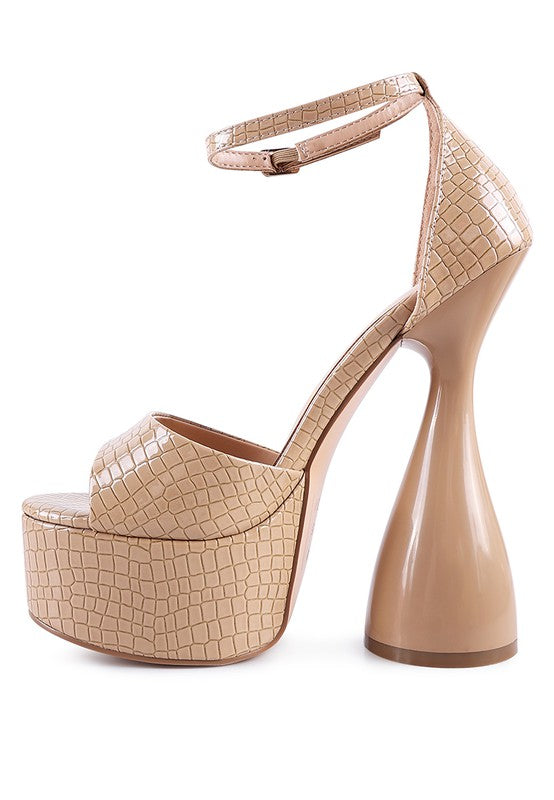 PRETTY ME PATENT CROC ULTRA HIGH PLATFORM SANDALS - lolaluxeshop