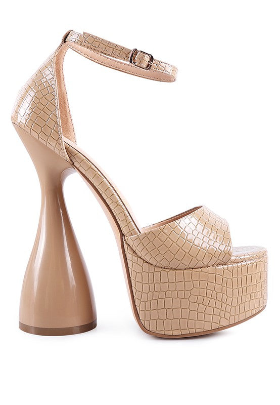 PRETTY ME PATENT CROC ULTRA HIGH PLATFORM SANDALS - lolaluxeshop