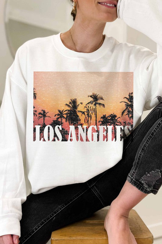 LOS ANGELES SUNSET GRAPHIC SWEATSHIRT - LOLA LUXE