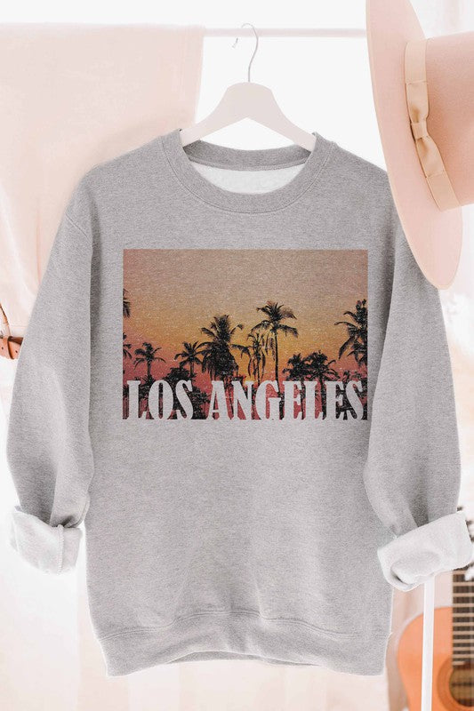 LOS ANGELES SUNSET GRAPHIC SWEATSHIRT - LOLA LUXE