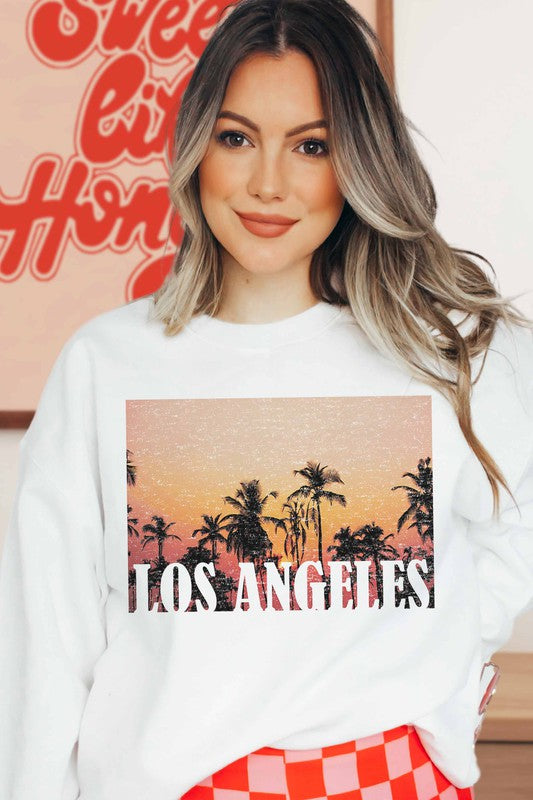 LOS ANGELES SUNSET GRAPHIC SWEATSHIRT - LOLA LUXE