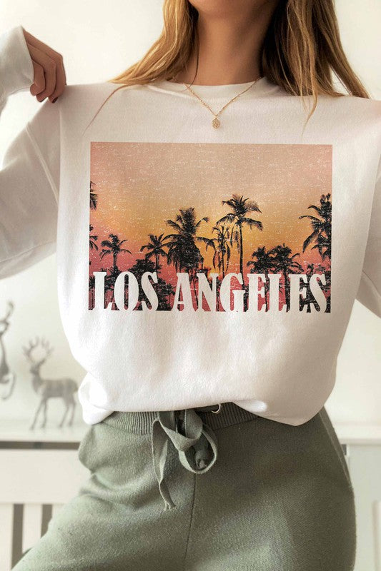 LOS ANGELES SUNSET GRAPHIC SWEATSHIRT - LOLA LUXE