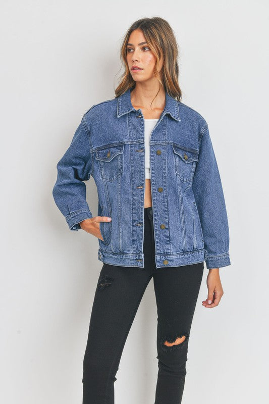 OVERSIZED DENIM JACKET - LOLA LUXE