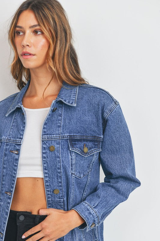 OVERSIZED DENIM JACKET - LOLA LUXE