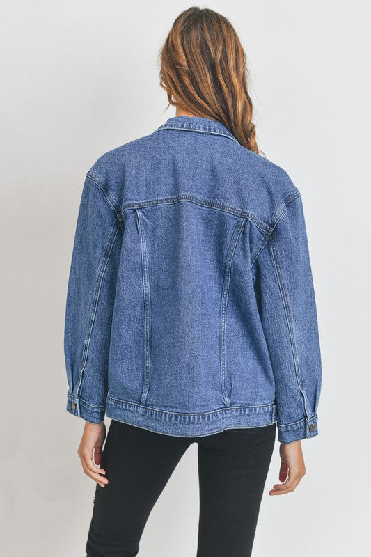 OVERSIZED DENIM JACKET - LOLA LUXE