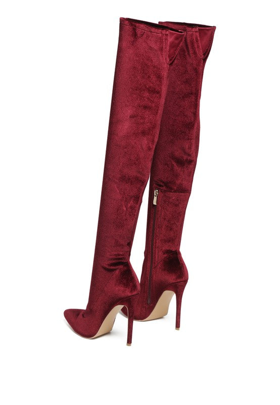 MADMAN STRETCH HIGH HEEL VELVET BOOT - lolaluxeshop