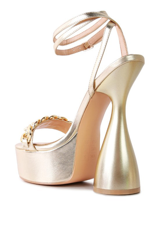 BIG BASH METALLIC HIGH PLATFORM CHUNKY SANDALS - lolaluxeshop