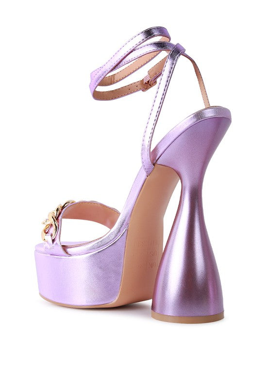 BIG BASH METALLIC HIGH PLATFORM CHUNKY SANDALS - lolaluxeshop