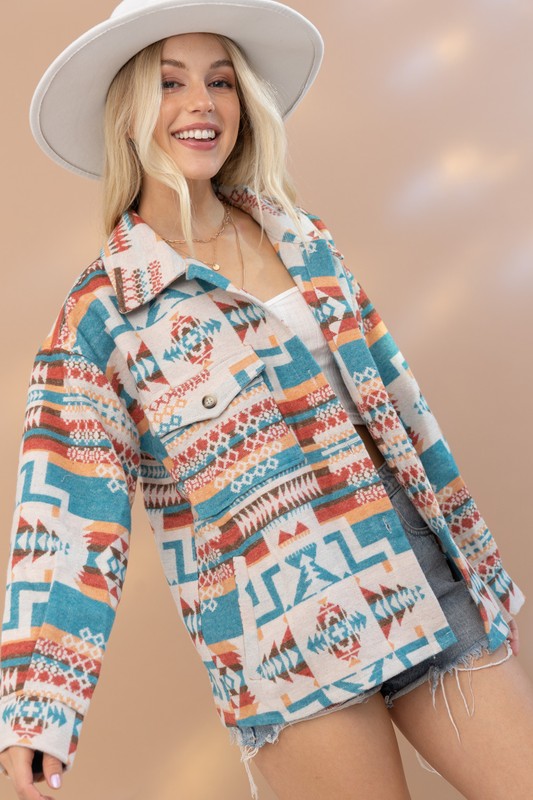 Aztec Western Shacket - lolaluxeshop