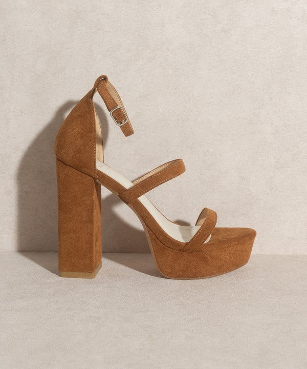 OASIS SOCIETY Raelynn   Suede Platform Heels - LOLA LUXE