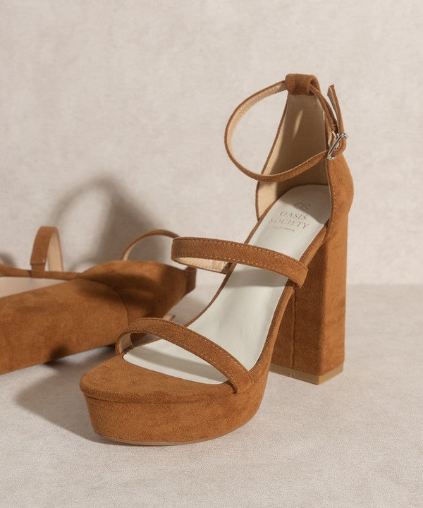 OASIS SOCIETY Raelynn   Suede Platform Heels - LOLA LUXE