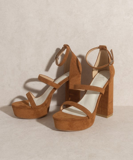 OASIS SOCIETY Raelynn   Suede Platform Heels - LOLA LUXE