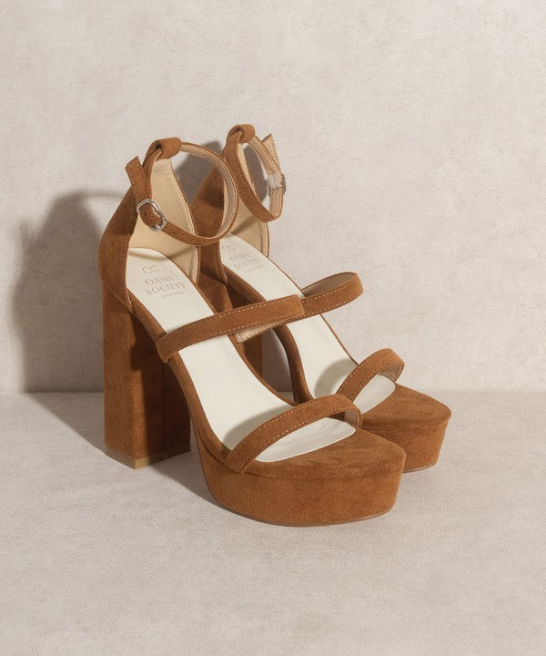 OASIS SOCIETY Raelynn   Suede Platform Heels - LOLA LUXE