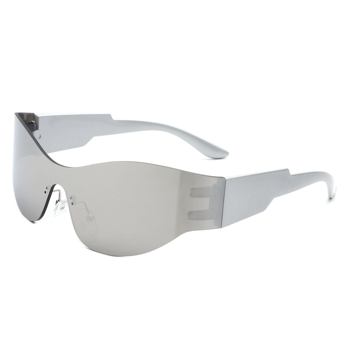 Galadriel - Futuristic Mirrored Cyberpunk Sport Reflective Shield Sunglasses - lolaluxeshop