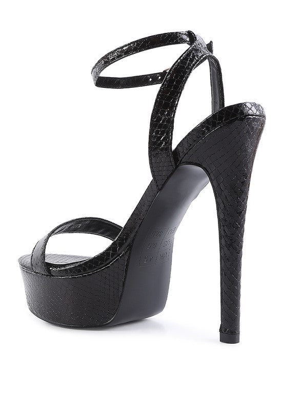 SWEETHEART CROC PLATFORM HIGH HEELED SANDALS - lolaluxeshop