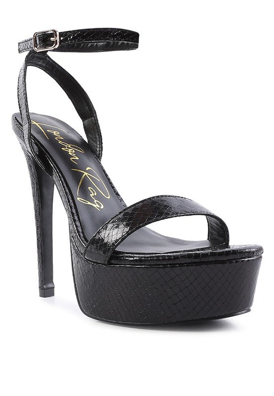 SWEETHEART CROC PLATFORM HIGH HEELED SANDALS - lolaluxeshop