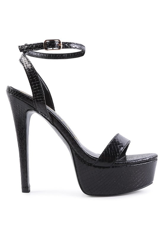 SWEETHEART CROC PLATFORM HIGH HEELED SANDALS - lolaluxeshop