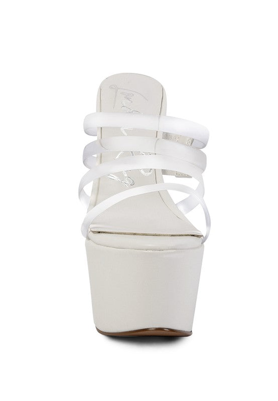 SHOTS UP ULTRA HIGH HEEL CLEAR STRAPS SANDALS - lolaluxeshop