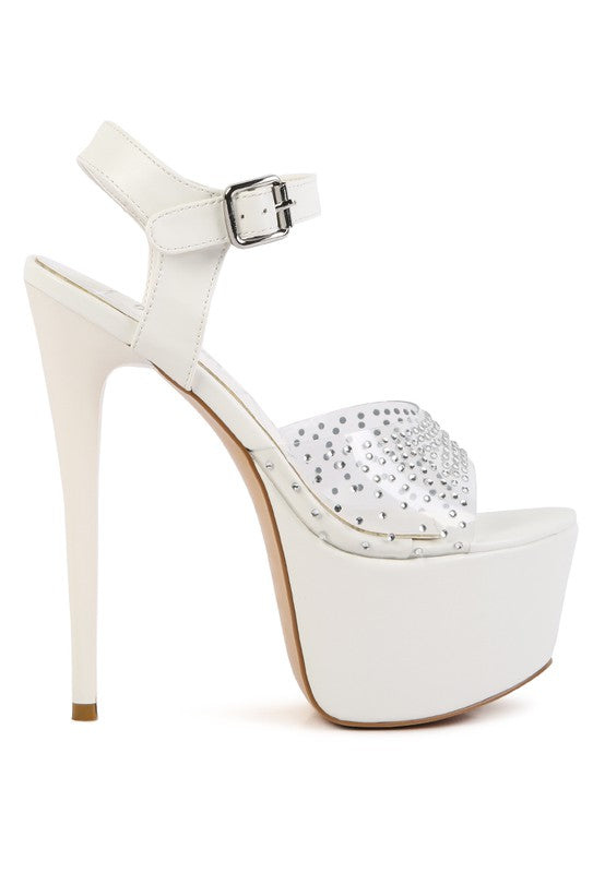 FIRST DATE ULTRA HIGH HEEL CLEAR SANDAL - lolaluxeshop