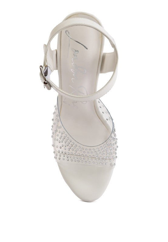 FIRST DATE ULTRA HIGH HEEL CLEAR SANDAL - lolaluxeshop