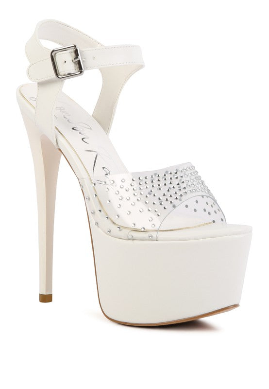 FIRST DATE ULTRA HIGH HEEL CLEAR SANDAL - lolaluxeshop