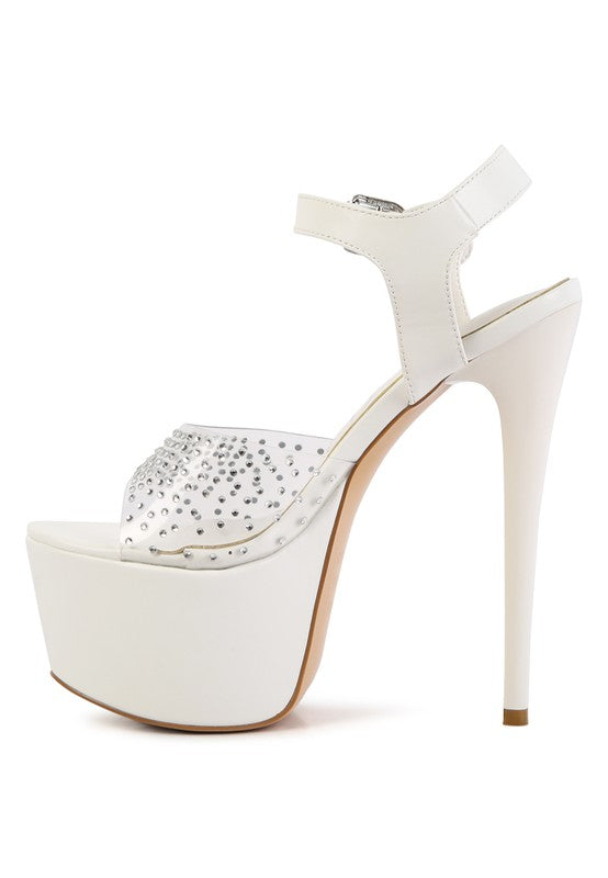 FIRST DATE ULTRA HIGH HEEL CLEAR SANDAL - lolaluxeshop