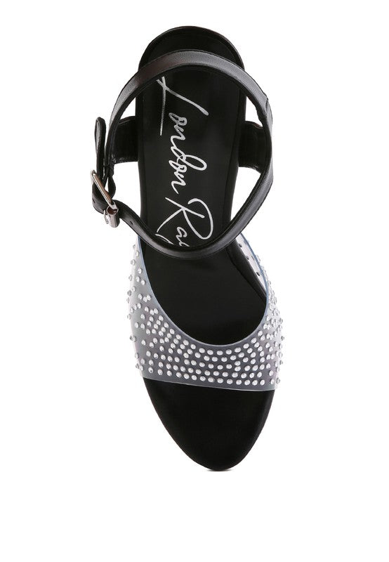 FIRST DATE ULTRA HIGH HEEL CLEAR SANDAL - lolaluxeshop