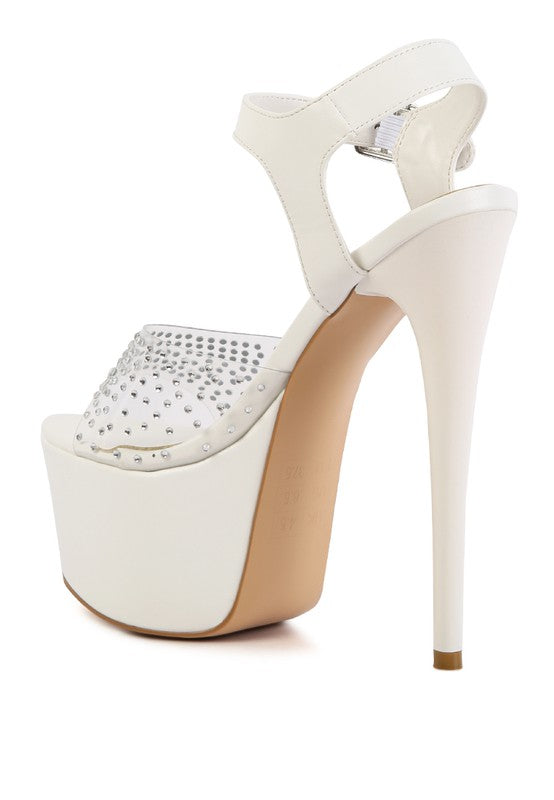 FIRST DATE ULTRA HIGH HEEL CLEAR SANDAL - lolaluxeshop