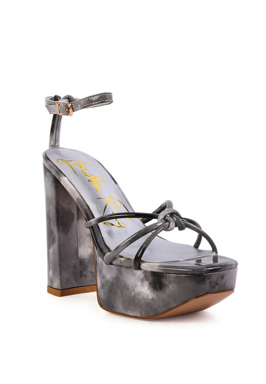 PRISMA TIE DYE HIGH PLATFORM HEELED SANDALS - lolaluxeshop