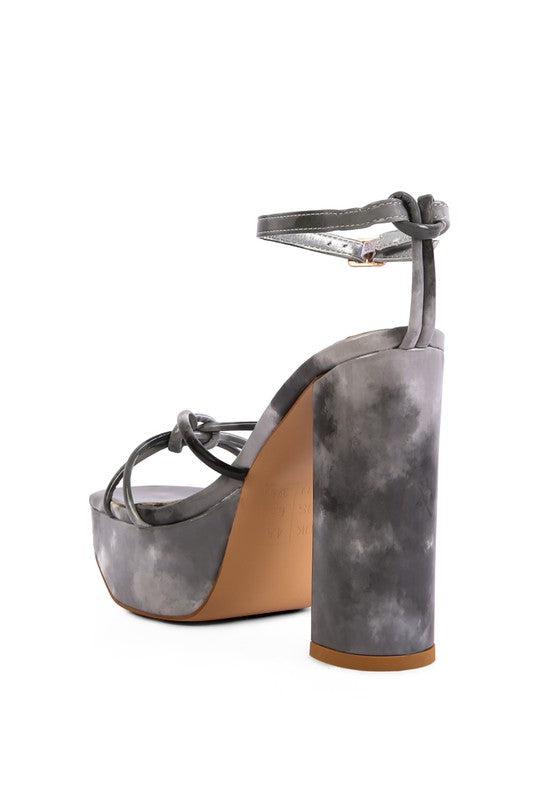 PRISMA TIE DYE HIGH PLATFORM HEELED SANDALS - lolaluxeshop