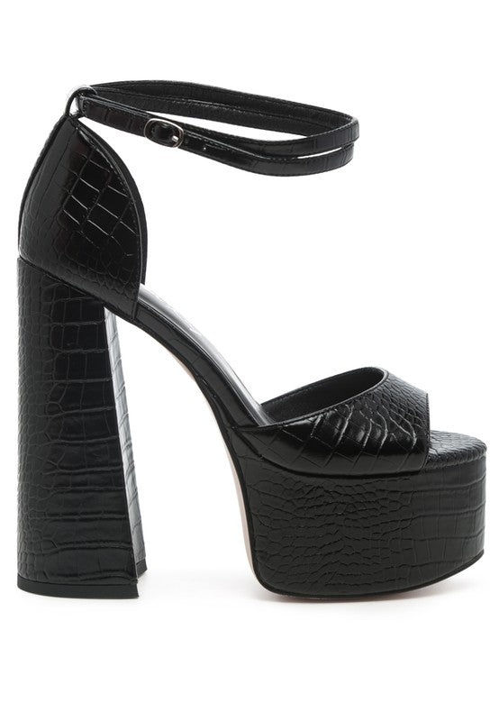 ALICE CROC PLATFORM HEELED SANDALS - lolaluxeshop