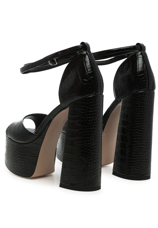 ALICE CROC PLATFORM HEELED SANDALS - lolaluxeshop