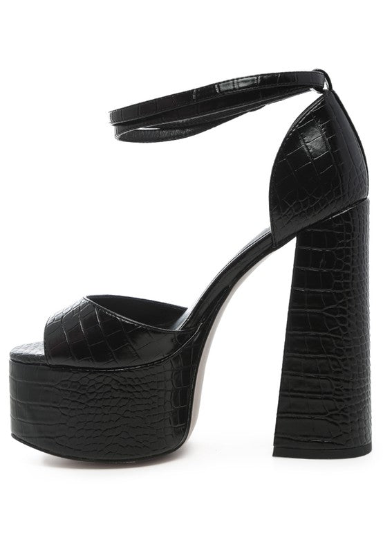 ALICE CROC PLATFORM HEELED SANDALS - lolaluxeshop