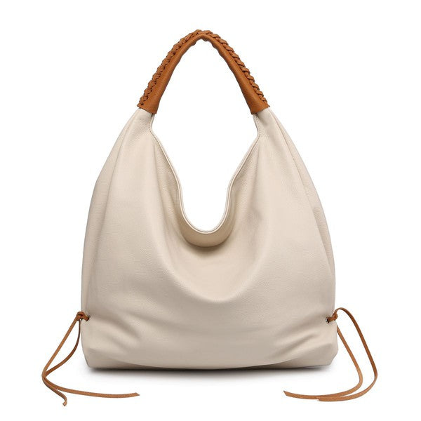 Women hobo bag metallic silver - LOLA LUXE