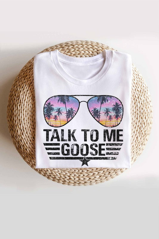 TALK TO ME GOOSE GRAPHIC TEE - LOLA LUXE