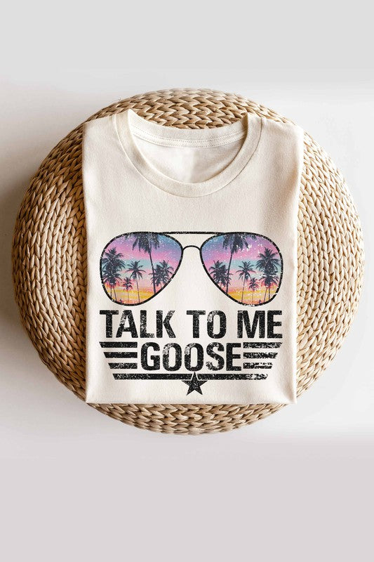 TALK TO ME GOOSE GRAPHIC TEE - LOLA LUXE