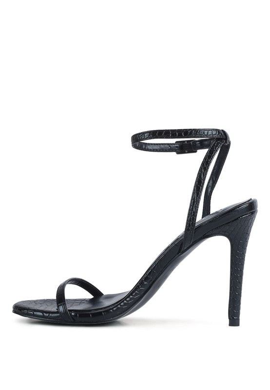 BLONDES Croc High Heeled Sandal - lolaluxeshop