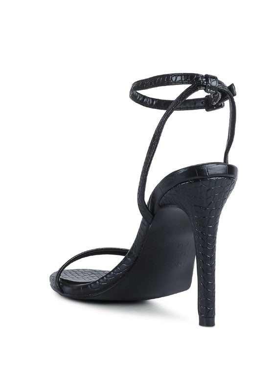 BLONDES Croc High Heeled Sandal - lolaluxeshop