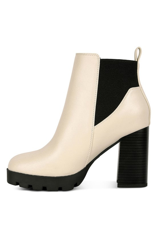 BOLT BLOCK HEELED CHELSEA BOOT - lolaluxeshop