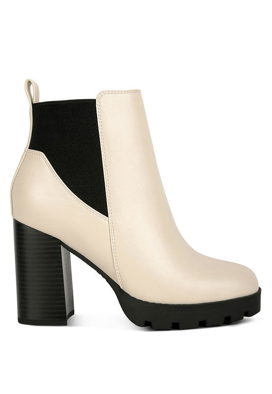 BOLT BLOCK HEELED CHELSEA BOOT - lolaluxeshop